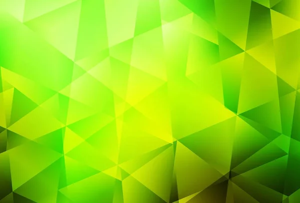 Verde Chiaro Poligono Vettoriale Giallo Layout Astratto Illustrazione Colorata Stile — Vettoriale Stock