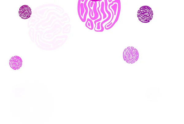 Roxo Claro Padrão Vetor Rosa Com Esferas Glitter Ilustração Abstrata — Vetor de Stock