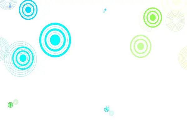 Lichtblauwe Groene Vectorachtergrond Met Belletjes Illustratie Met Een Set Van — Stockvector