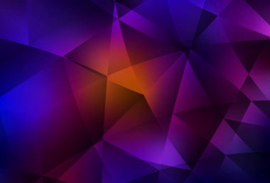 Koyu mavi, kırmızı vektör soyut çokgen desen. Üçgenli modern soyut çizim. Web siteniz için çokgen tasarım.