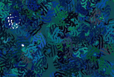 Koyu mavi, soyut şekilli yeşil vektör dokusu. Soyut gradyan şekilli basit renkli çizimler. Bir cep telefonu için arka plan.