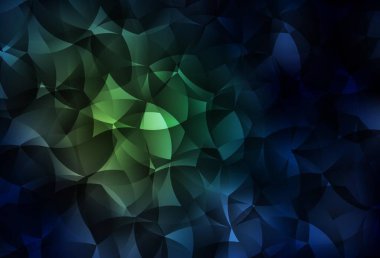 Koyu yeşil vektör soyut çokgen arkaplan. Gradyanı olan üçgen geometrik örnek. Dizaynınız için üçgen desen.