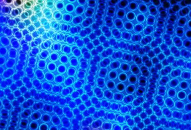 Çemberli hafif Mavili vektör şablonu. Bulanık dekoratif tasarım baloncuklu soyut tarzda. Güzel web siteleri için desen.