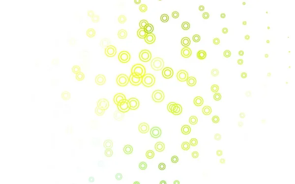 Modèle Vectoriel Vert Clair Jaune Avec Des Cercles Illustration Abstraite — Image vectorielle