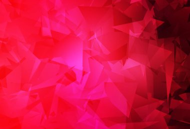 Açık kırmızı vektör çokgen arka plan. Gradyanı olan üçgen geometrik örnek. Broşürünüz için yepyeni bir tasarım..