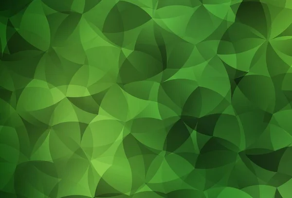Dunkelgrüner Vektor Polygon Abstrakter Hintergrund Geometrische Illustration Origami Stil Mit — Stockvektor