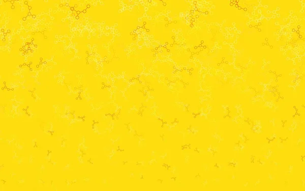 Rojo Claro Fondo Vector Amarillo Con Formas Inteligencia Artificial Ilustración — Vector de stock