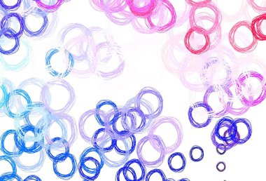 Açık mavi, daire şekilli kırmızı vektör düzeni. Bulanık yağmur damlaları olan soyut bir çizim. Marka kitabınız için yeni şablon.