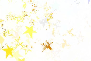 Açık yeşil, içinde noel yıldızları olan sarı vektör deseni. Bulanık dekoratif dizayn yıldızlı basit bir stilde. İş ilanınız için akıllı tasarım.