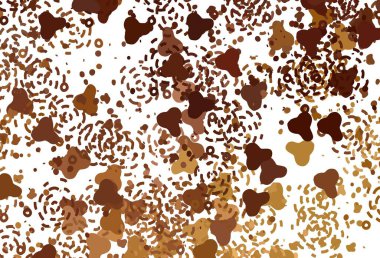 Karmaşık şekilli hafif turuncu vektör şablonu. Modern tarzda değişen renkli kaotik formlar. Kartvizitiniz için modern tasarım.