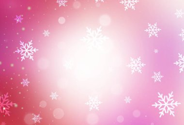 Karnaval tarzında açık pembe vektör şablonu. Gradyan Noel elementleri içeren bir Akıllı Çizim. Okul ve dil bilgisi siteleri için desen.