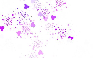 Açık Mor, soyut şekilli pembe vektör arkaplan. Rastgele şekillerle soyut tarzda dekoratif tasarım. Kartvizitiniz için modern tasarım.