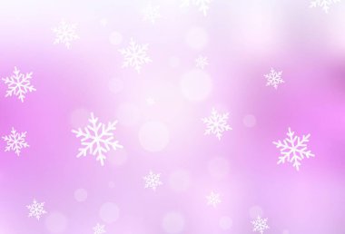 Yeni yıl tarzında açık pembe vektör düzeni. Noel özellikleriyle basit bir gradyan çizimi. Reklamlar, posterler, kitap afişleri için desen.