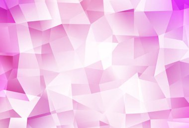 Açık Pembe Vektör Mozaik Doku. Çokgen şekilli bir örnek. Cep telefonunun arka planının şablonu.