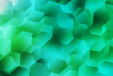 Altıgenli açık yeşil vektör arkaplanı. Altıgenli soyut bir tasarım. İniş sayfaları için desen.