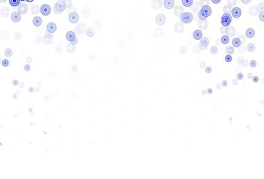 Çember şekilli açık mor vektör düzeni. Renkli su damlaları olan modern soyut çizimler. Reklamlar, broşürler için desen.