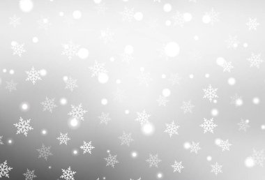 Açık gri vektör deseni Noel tarzında. Modern soyut Noel ruh hali şekilleri. Harfler ve tipografi için şablon.