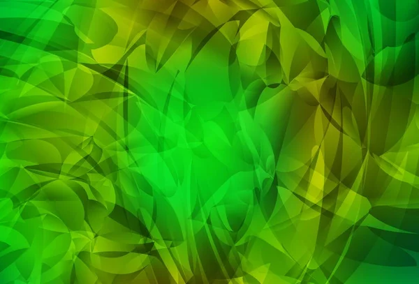 Verde Claro Patrón Vectorial Amarillo Con Formas Aleatorias Formas Caóticas — Vector de stock