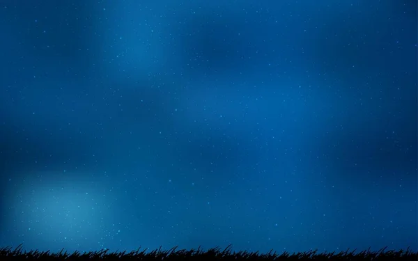 Темний Векторний Фон Blue Зірками Галактик Яскрава Ілюстрація Зірками Неба — стоковий вектор