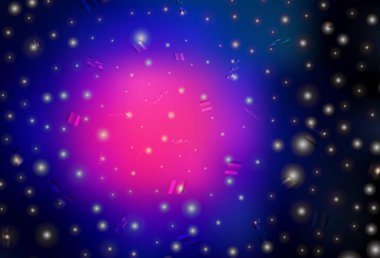 Koyu pembe, Xmas tarzında mavi vektör arkaplan. Noel tarzında renkli bir tasarım ve eğilim. Üniversitenin tanıtımı için akıllı tasarım.