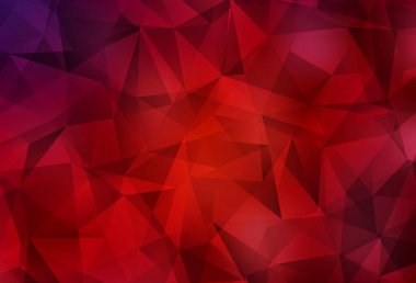 Koyu kırmızı vektör çokgen arka plan. Çokgen şekilli bir örnek. İş tasarımınız için yepyeni bir tarz.