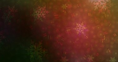 4K döngü koyu yeşil, kırmızı animasyon video kutlama tarzı.