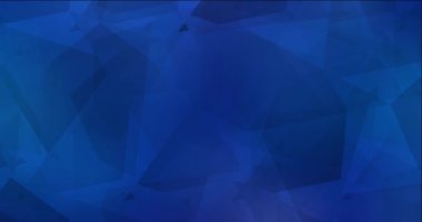 Açık mavi çokgen soyut animasyon 4K döngüsü.