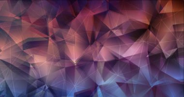 4K koyu mavi, kırmızı çokgen görüntü döngüsü.