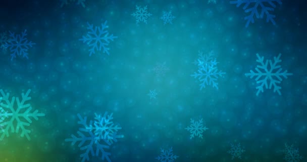 4K looping σκούρο μπλε, πράσινο ρέον βίντεο σε χριστουγεννιάτικο στυλ. — Αρχείο Βίντεο