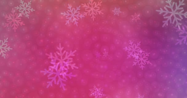 4K boucle rose clair, animation rouge dans le style de Noël. — Video