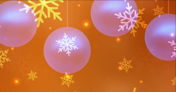 4K smyčka světle oranžové animované video ve stylu oslav. — Stock video