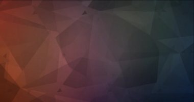 4K koyu mavi, sarı çokgen video görüntüsü.