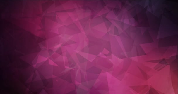 4K loop video rosa scuro con forme poligonali. — Video Stock
