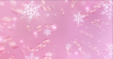 Noel tarzında 4K açık pembe animasyon.