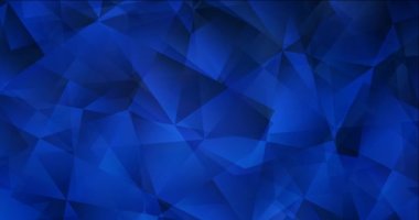 4K çokgen şekilli koyu mavi video döngüsü.