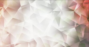 4K açık yeşil, kırmızı çokgen video görüntüsü.