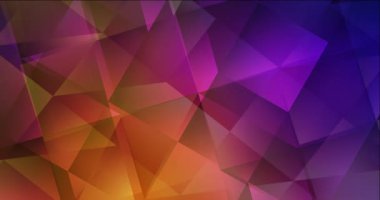 4K koyu pembe, sarı video ve çokgen materyaller.