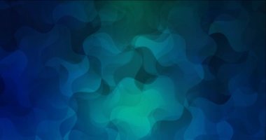 4K soyut formlarla koyu mavi, yeşil video örneği döngüsü.