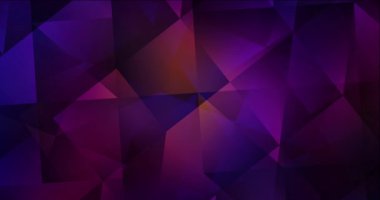 4K koyu mavi, kırmızı çokgen soyut görüntü döngüsü.