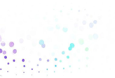 Açık mavi, daireli yeşil vektör şablonu. Bulanık yağmur damlaları olan soyut bir çizim. Fütürist reklamlar ve kitapçıklar için şablon.