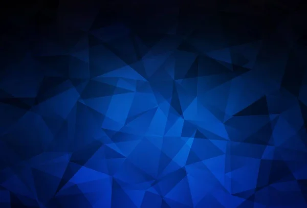 Темний Вектор Blue Сяючий Трикутний Макет Барвисті Ілюстрації Полігональному Стилі — стоковий вектор
