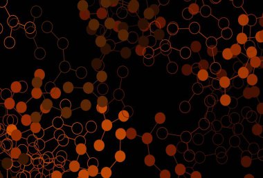 Koyu kırmızı vektör deseni ve yapay zeka ağı. Soyut şablondaki yapay zeka şekilleriyle parlayan illüstrasyon. Teklif verilerinin tanıtımı için akıllı tasarım.