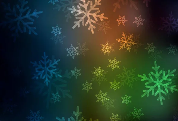 ダークグリーン Xmasスタイルのレッドベクトルの背景 クリスマスの属性を持つシンプルなグラデーションイラスト 文法サイトのパターン — ストックベクタ