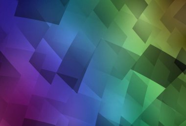 Çokgen biçiminde çok renkli vektör arkaplanı. Renkli dikdörtgenleri olan bir resim. Reklamlar için desen.