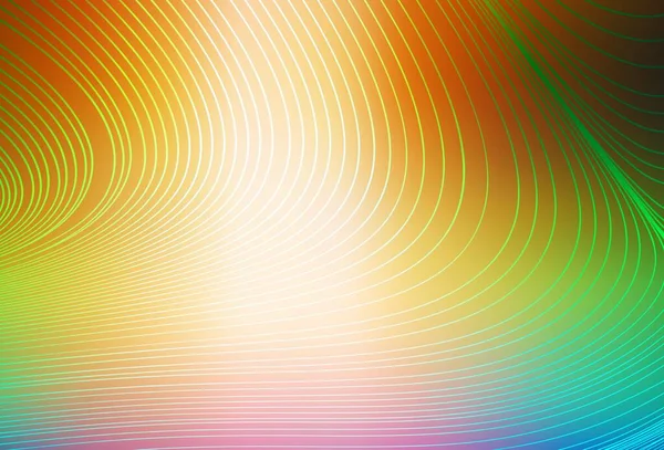 Licht Multicolor Vector Patroon Met Gebogen Lijnen Een Monster Met — Stockvector