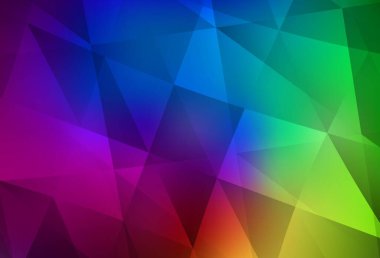 Karanlık çokrenkli vektör düşük polimerli doku. Üçgenli modern soyut çizim. İşiniz için yepyeni bir tasarım..