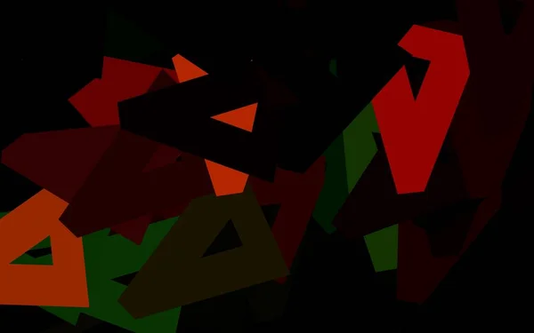 Σκούρο Πράσινο Κόκκινο Διανυσματικό Πρότυπο Κρύσταλλα Τρίγωνα Διακοσμητικό Σχέδιο Αφηρημένο — Διανυσματικό Αρχείο