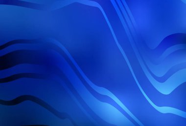 Bükülmüş çizgileri olan açık mavi vektör deseni. Basit eğri biçiminde parlak renkli bir illüstrasyon. Tasarımınız için basit şablon.