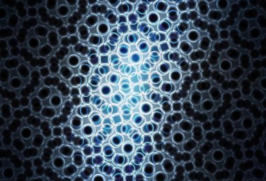 Kabarcıklı koyu mavi vektör arkaplanı. Doğa tarzında renkli baloncuklu soyut illüstrasyon. Duvar kağıtlarının dokusu için desen.