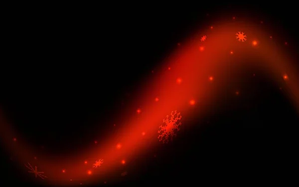 Темно Червона Векторна Текстура Кольоровими Сніжинками Блискуча Абстрактна Ілюстрація Кристалами — стоковий вектор